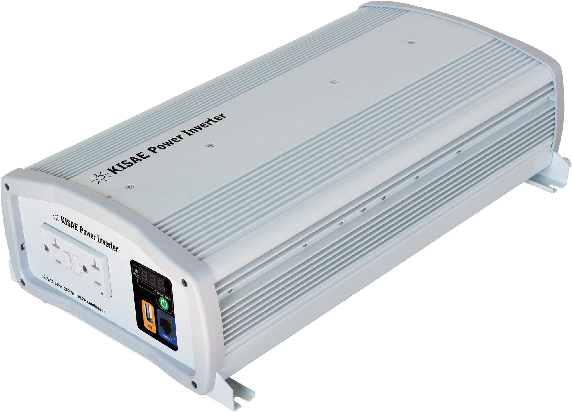 KISAE TechnologySW1220 2000W True Sine Wave Power Inverter with free remote switch & wiring kit