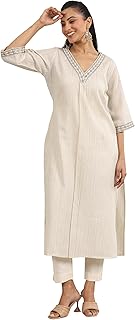 Libas Solid Cotton Blend Straight Kurta