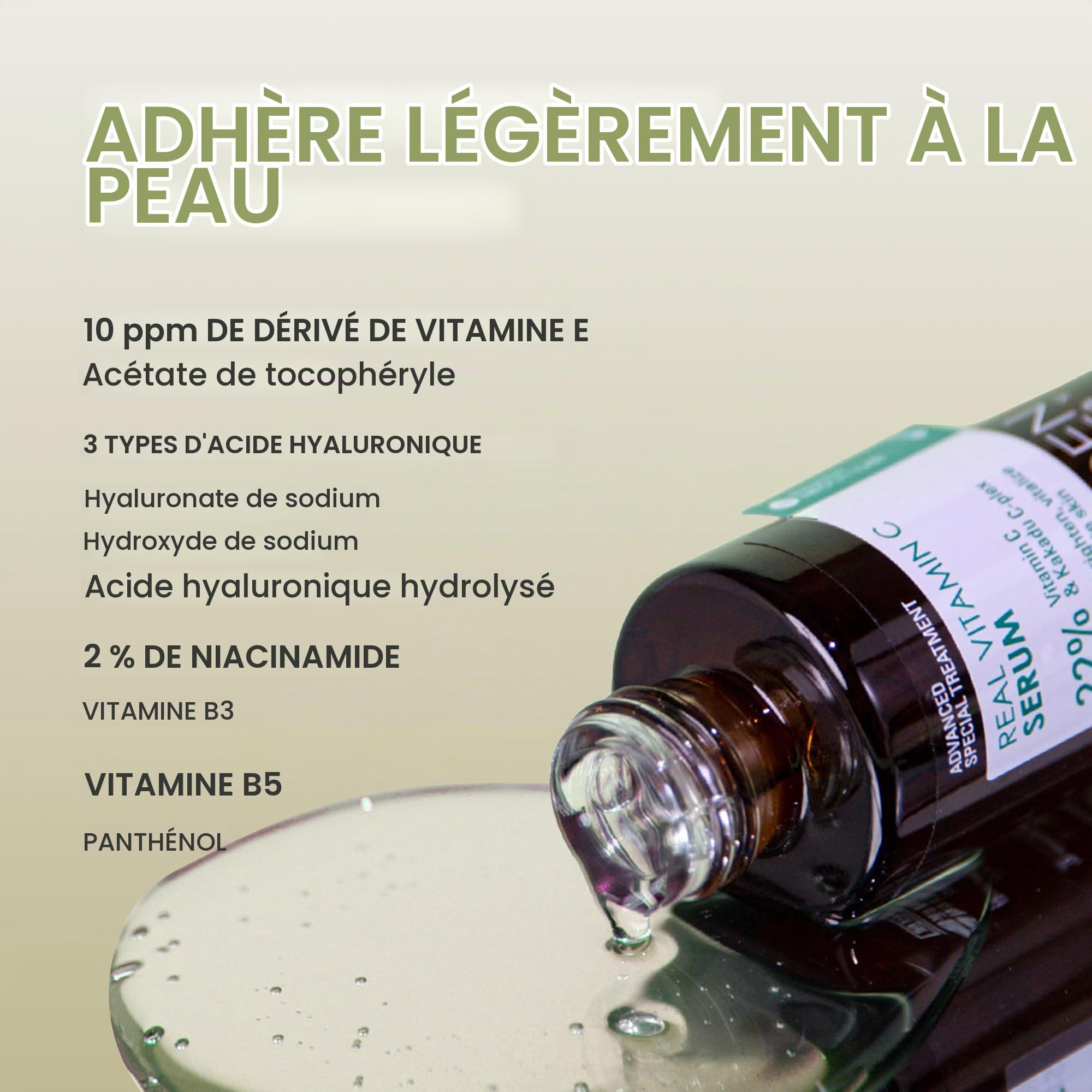 DERMALOGY by NEOGENLAB Véritable sérum à la vitamine C 1,12 oz (32 g) - Sérum éclaircissant et revitalisant avec 22% d'acide ascorbique pur, d'acide férulique, de zinc et de niacinamide