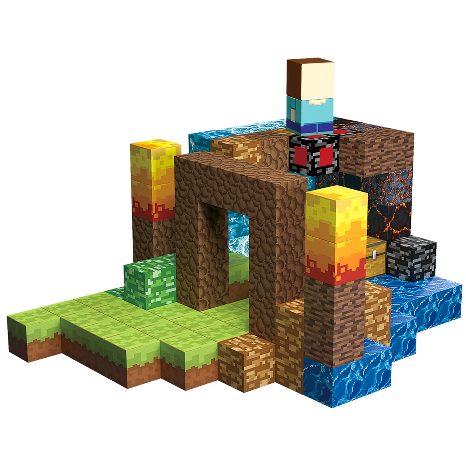 160 PCS Magnetic Blocks Building Toys, Build 3D Magnetic Building Blocks Set for Kids Ages 3+, Magnet Blocks STEM Sensory Educational Christmas Birthday Gifts Construction Toys