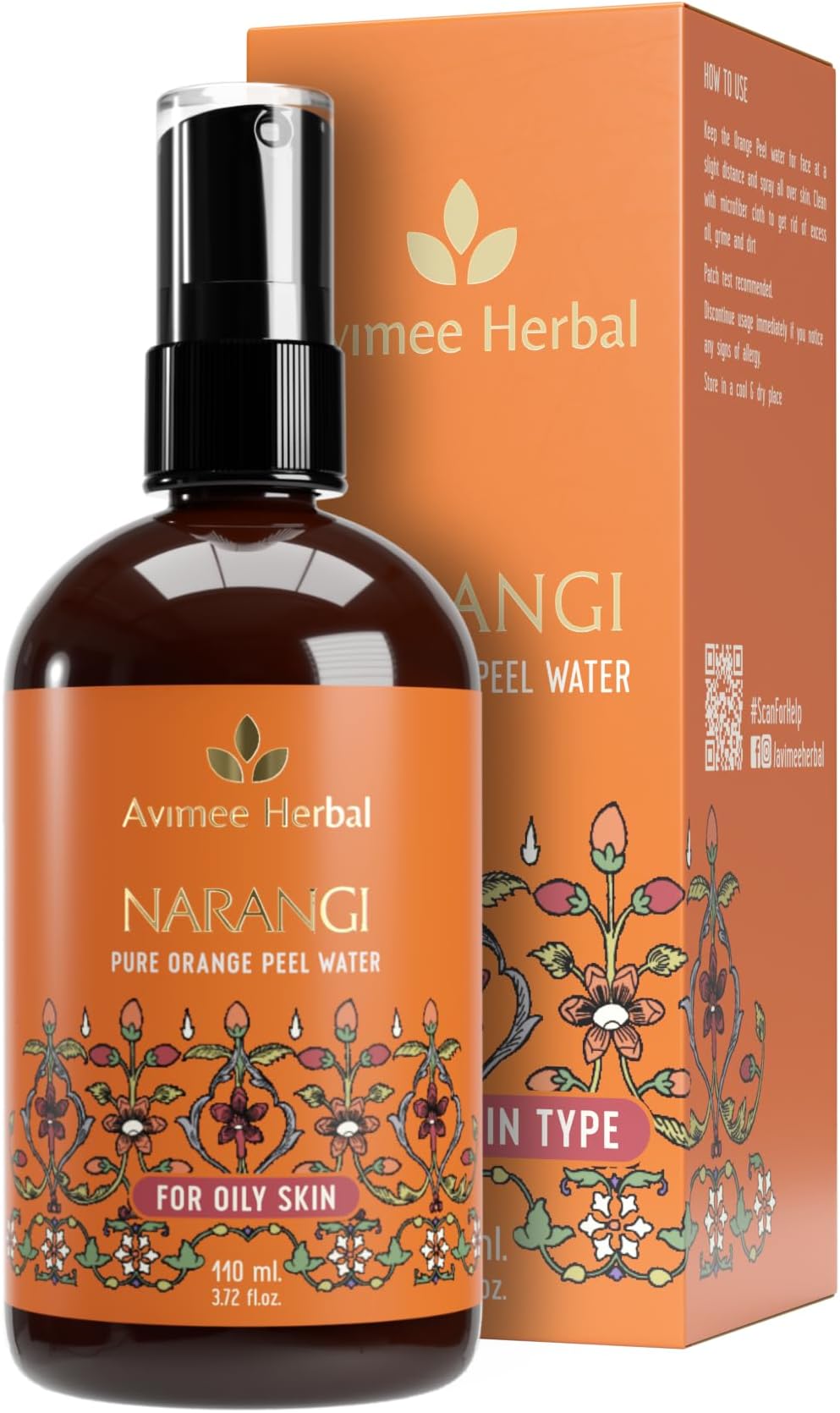 Avimee Herbal Narangi Water | Natural Astringent To Reduce Pores | With Orang...