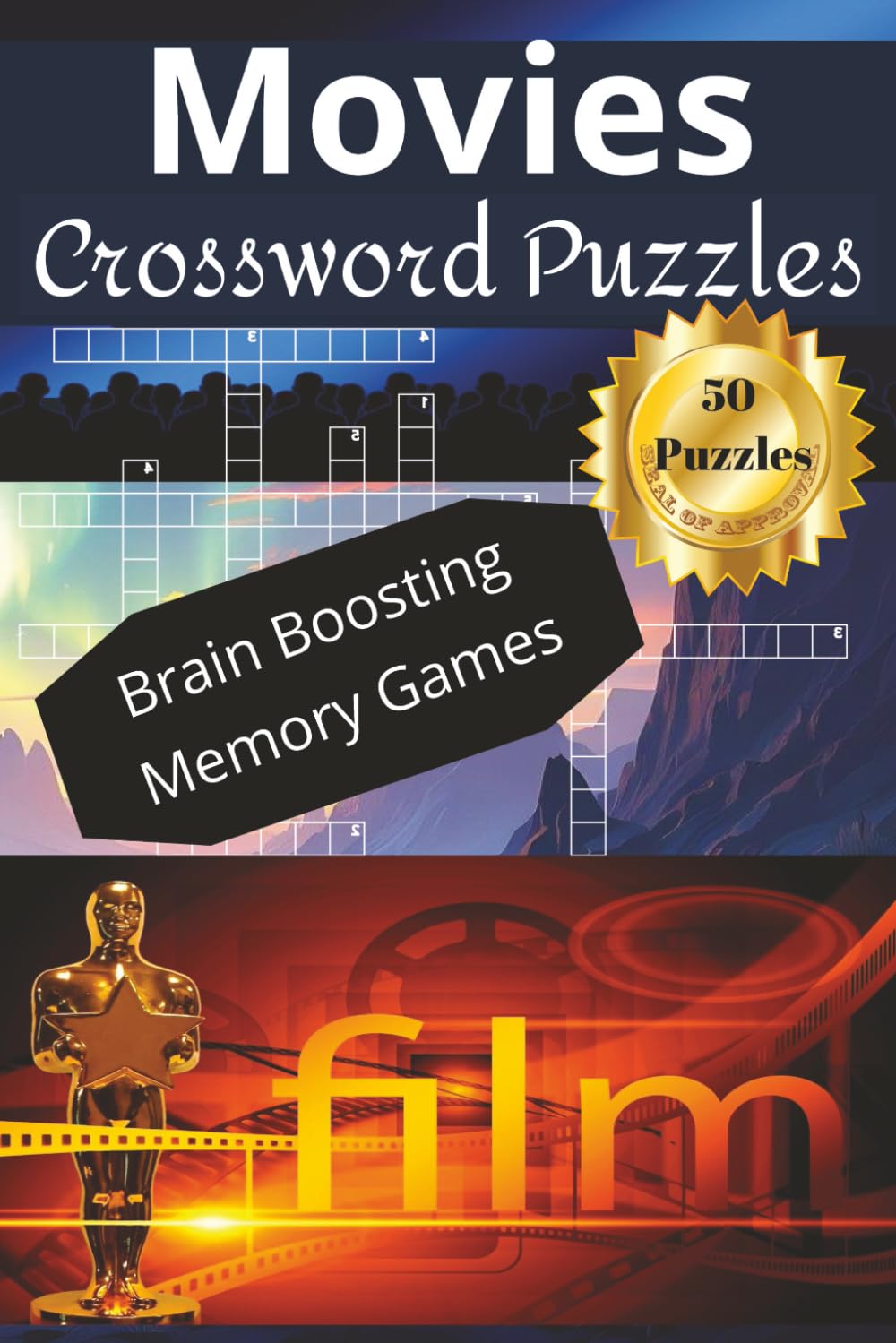Movies Crossword Puzzles: Films Fun Quiz Book