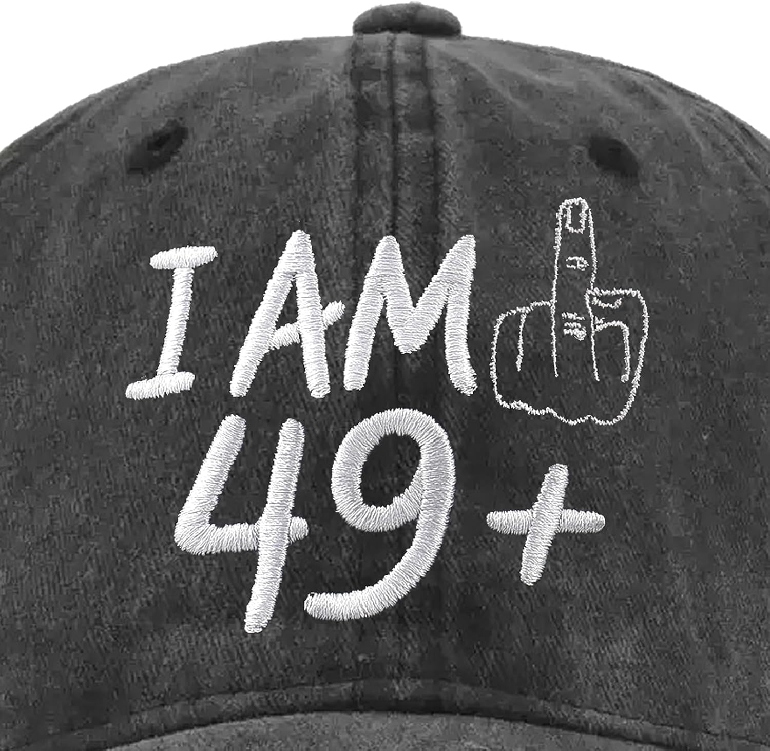 50th Birthday Gifts for Him Her, 1976 50 Vintage Hatfor Men Women, Adjustable Washed Cotton Baseball Cap Black