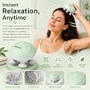 NIROGIN Electric Scalp Massager for Hair Growth | Head Massager Vibrating Machine | Scalp Massager Brush for Deep Head Massage & Stress Relief | Hair Massager for Scalp Massage | Rechargeable (Green) gallery image