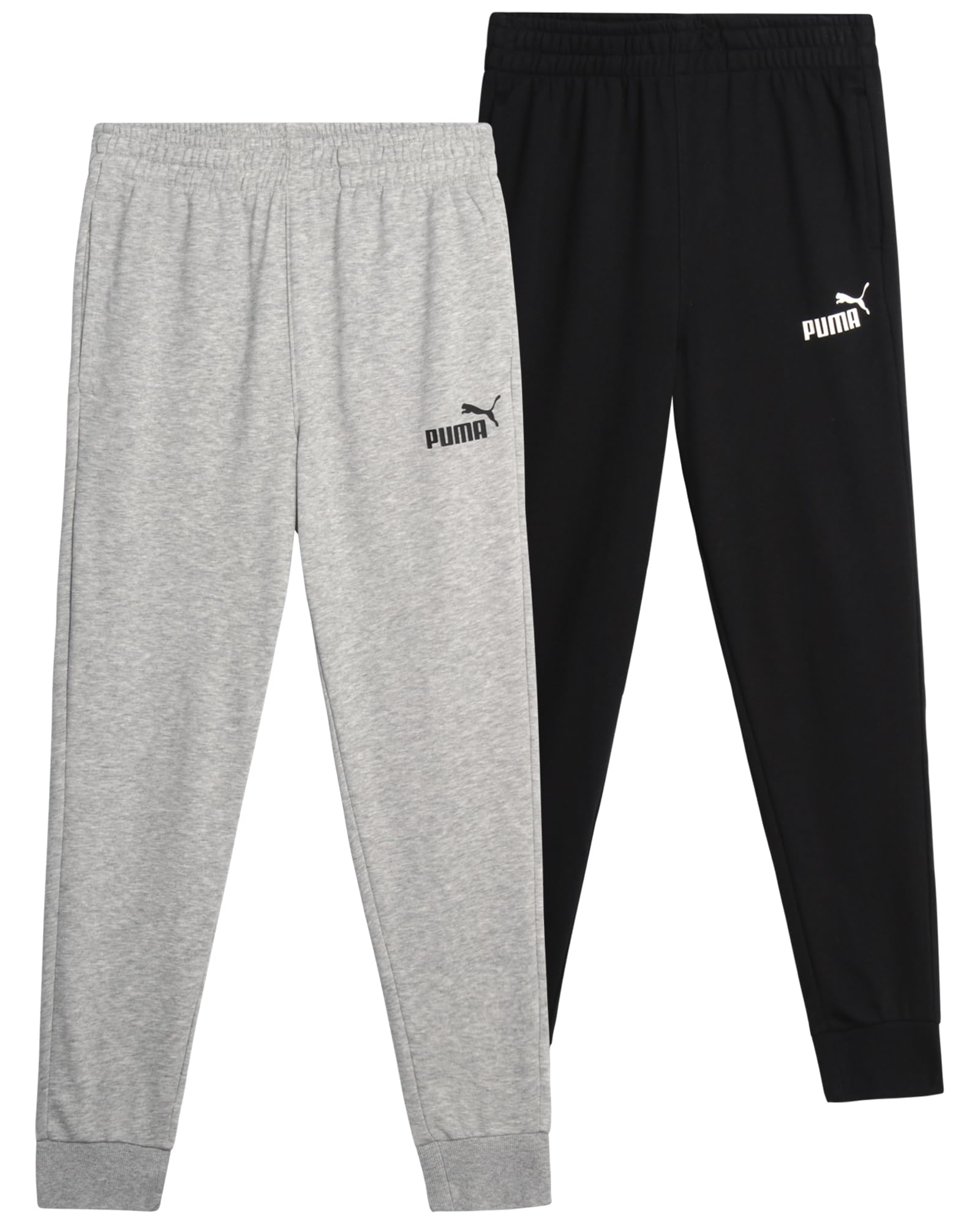PUMABoys' Sweatpants - 2 Pack French Terry Performance Active Jogger Pants - Boys Athletic Pants (S-XL)