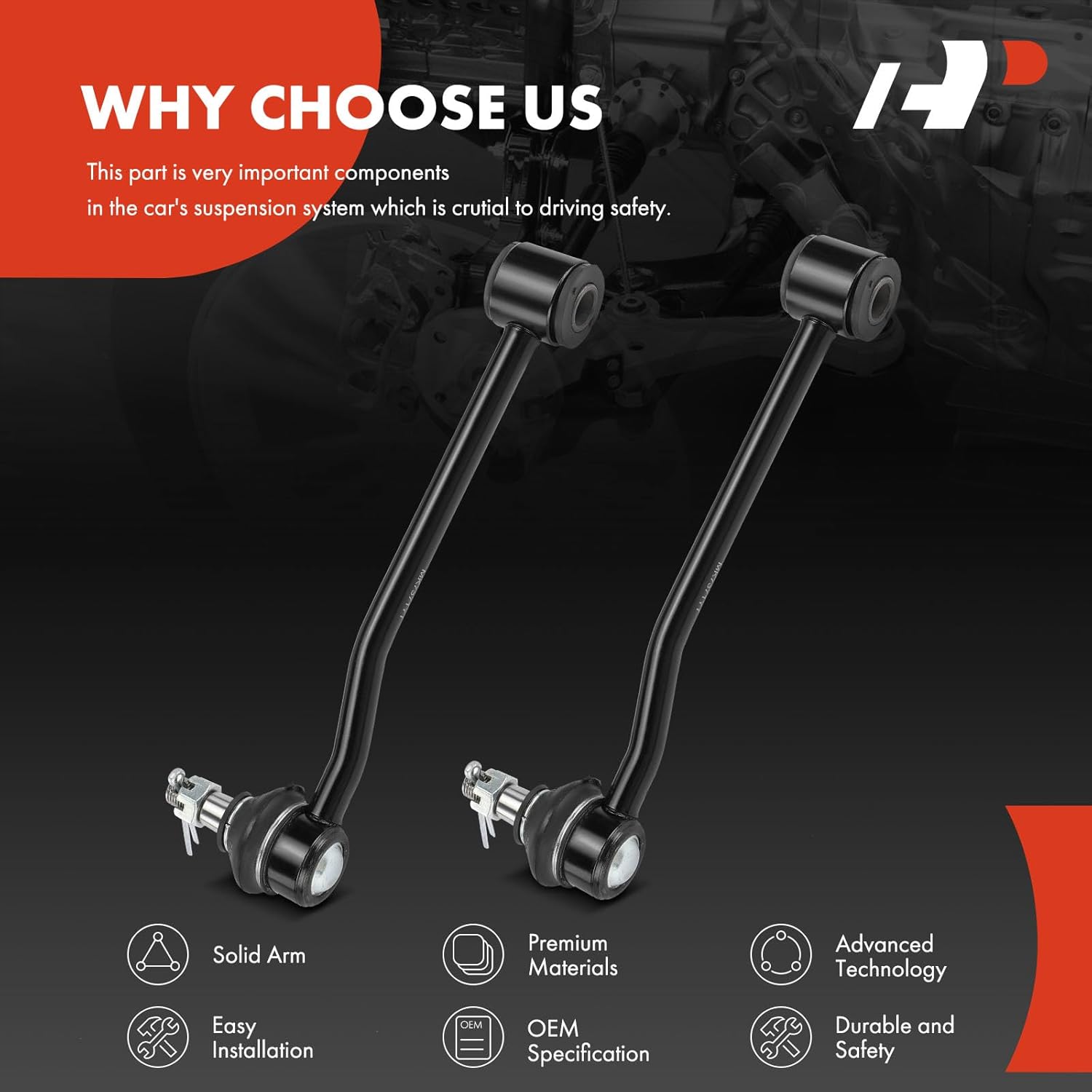 A-Premium 2 x Rear Sway Bar Links Stabilizer Bar Links, Compatible with Dodge Ram 2500 1994-2002, Ram 3500 1995-2002, Durango 1998-2003