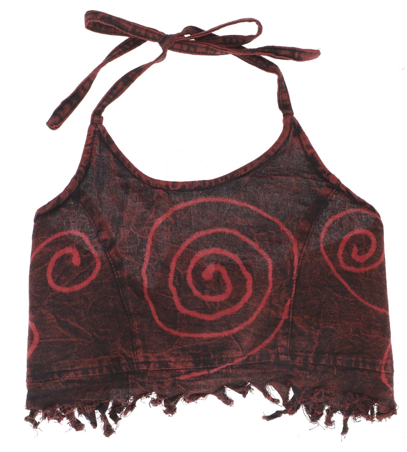 GURU SHOP Goa Top, Psytrance Neckholder Bandeau Batik Top, Damen