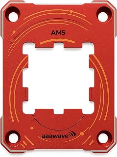 AAAwave AM5 CPU Contact Frame Red - Anti-Bending Guard Protects Ryzen 7000/8000G/9000 Socket