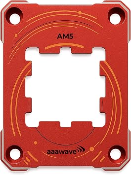 AAAwave AM5 CPU Contact Sealing Frame, Anti-Bending Contact Frame & Fixing Frame, CPU Guard Protects AM5 Socket Components for Ryzen 7000/8000G/9000 - Red