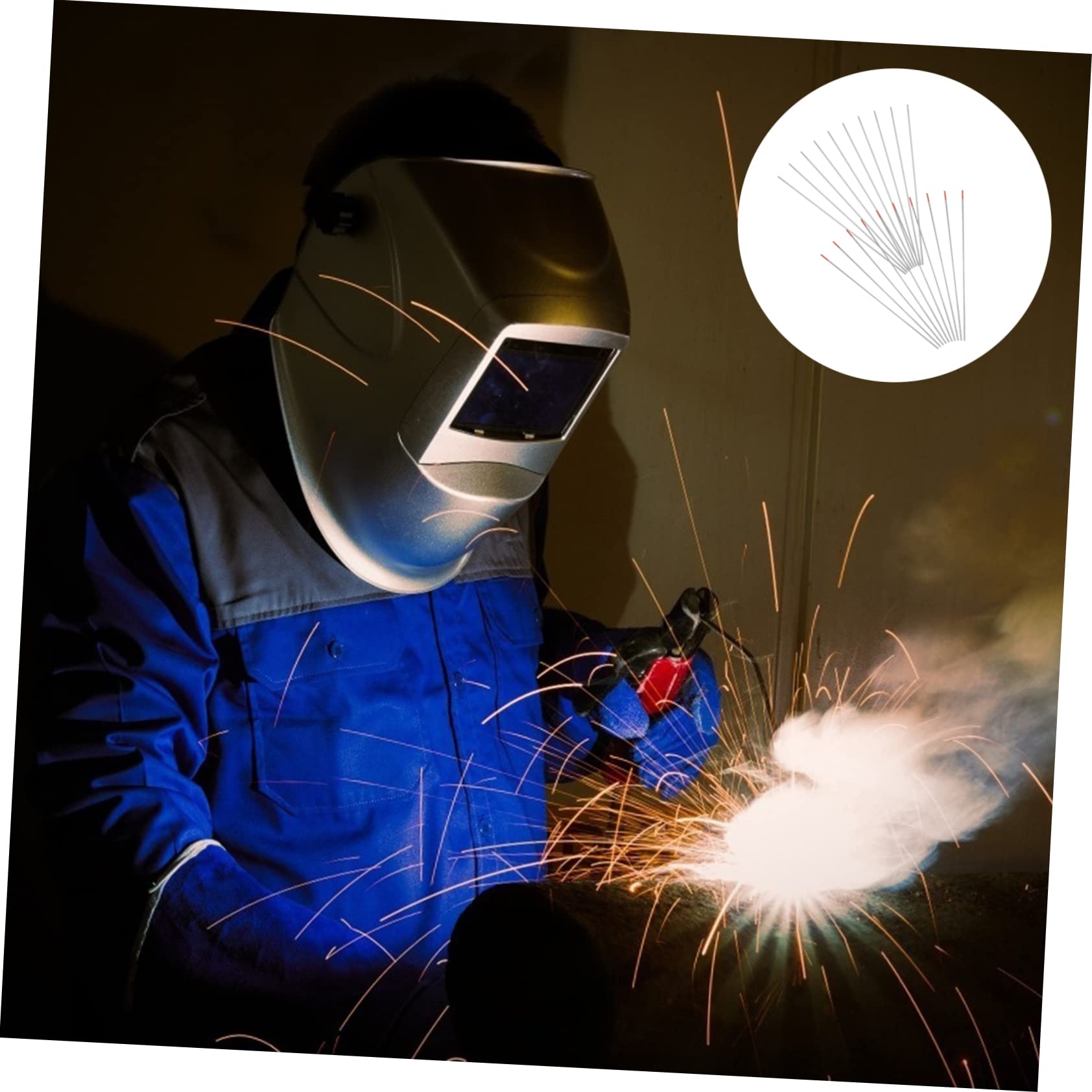 OUNONA 99.5% Pure Tungsten 20pcs Welding Needles for Ac Welding High- Applications