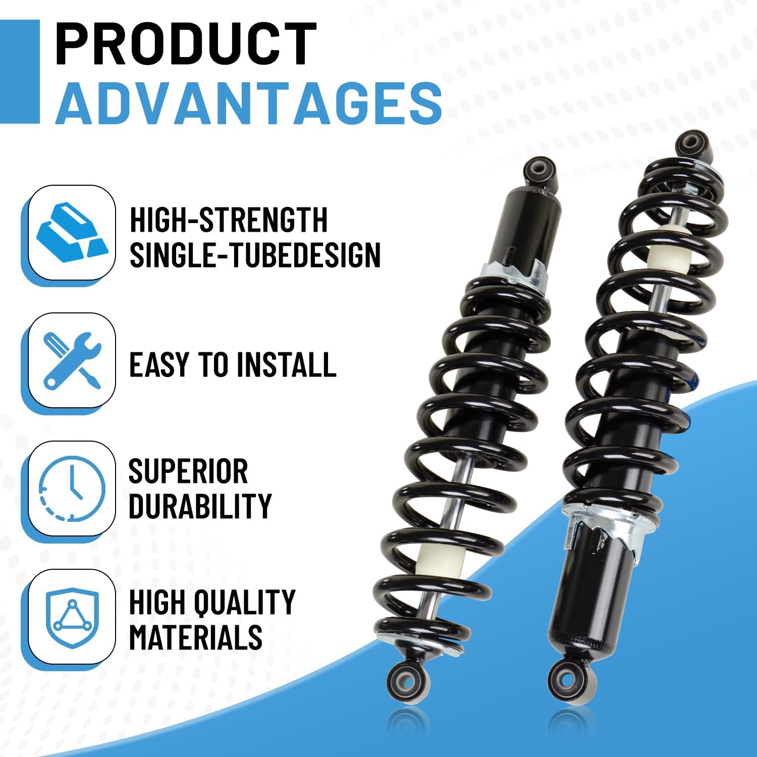 7043394 Front Strut Shock Absorber Compatible With Polaris Ranger 500 700 800 900 Models