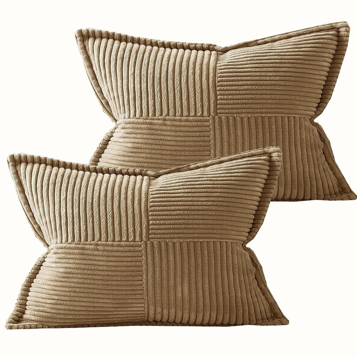 ILiemao Corduroy Soft Decorative Pillow Case 50x50 50x80 70x70 cm Square Rectangle Cushion Covers Throw Pillow Cover, Home Decorations for Sofa Couch Bed Chair(B13,50x80cm 2 pieces)