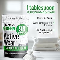 Vista 18 de Rockin' Green Detergente para ropa sucia, a base de plantas, detergente en polvo natural para ropa, vegano y biodegradable, seguro para pieles