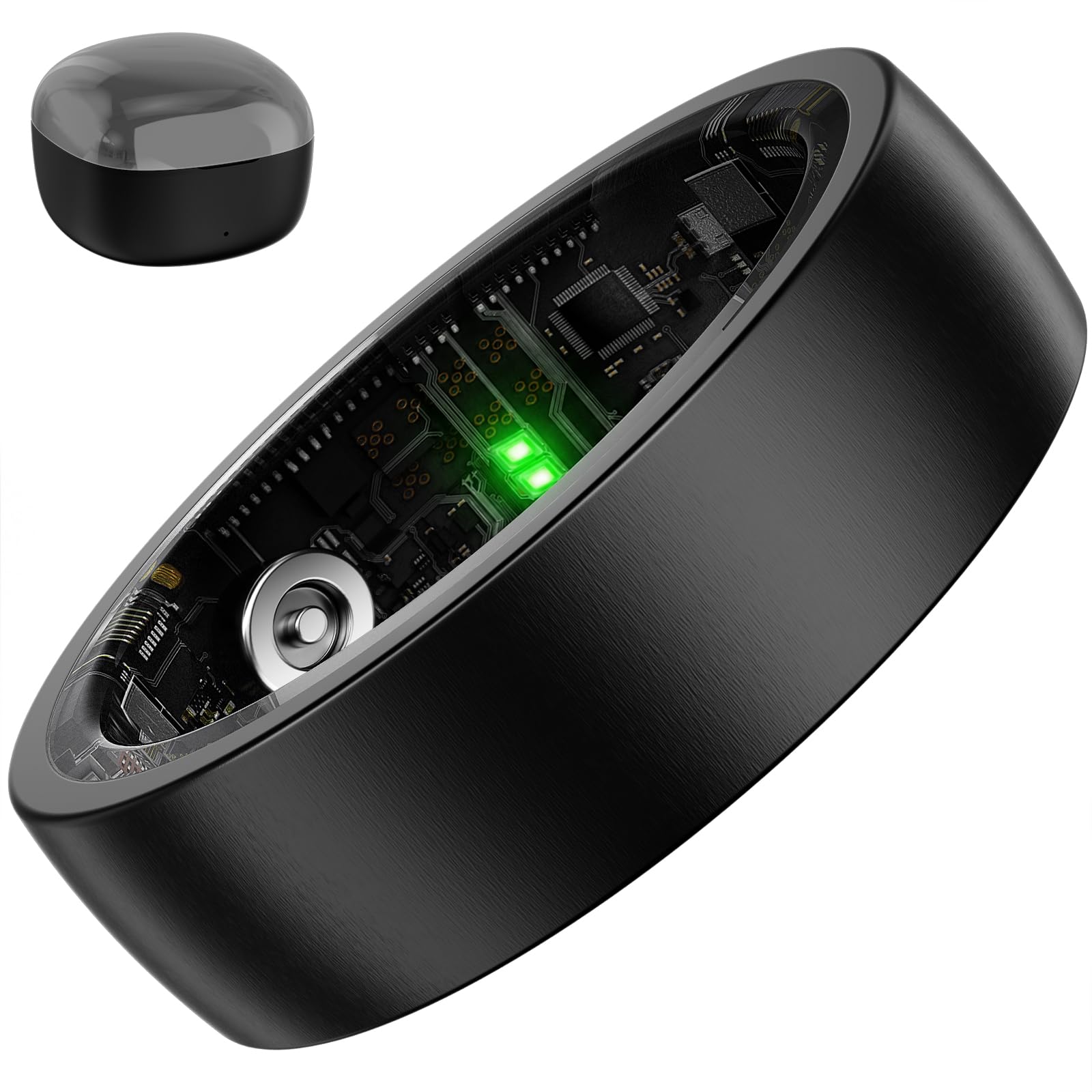 Smart Ring Women Men, Fitness Tracker, No Subscription, Sleep, Black 8