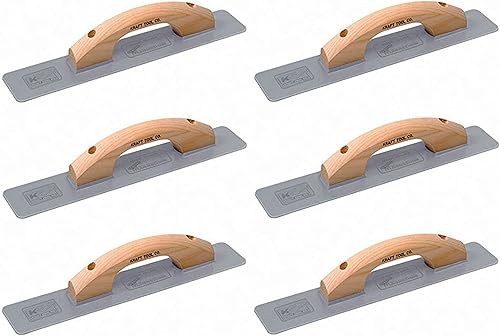 Kraft Tool Co. CF064 - Flotador de mano de magnesio con mango de madera, 6 unidades