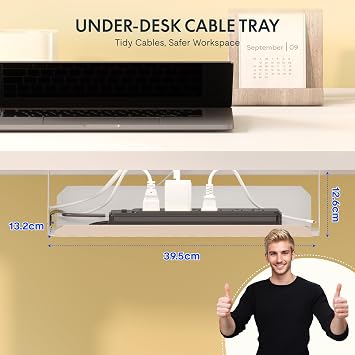 FLEXISPOT E1 ONE PIECE Electric Standing Desk Height Adjustable Sit Stand Desk with Memory Smart Panel(100 * 60cm, White)