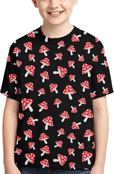 Mushroom T-Shirt Short Sleeve Tops 