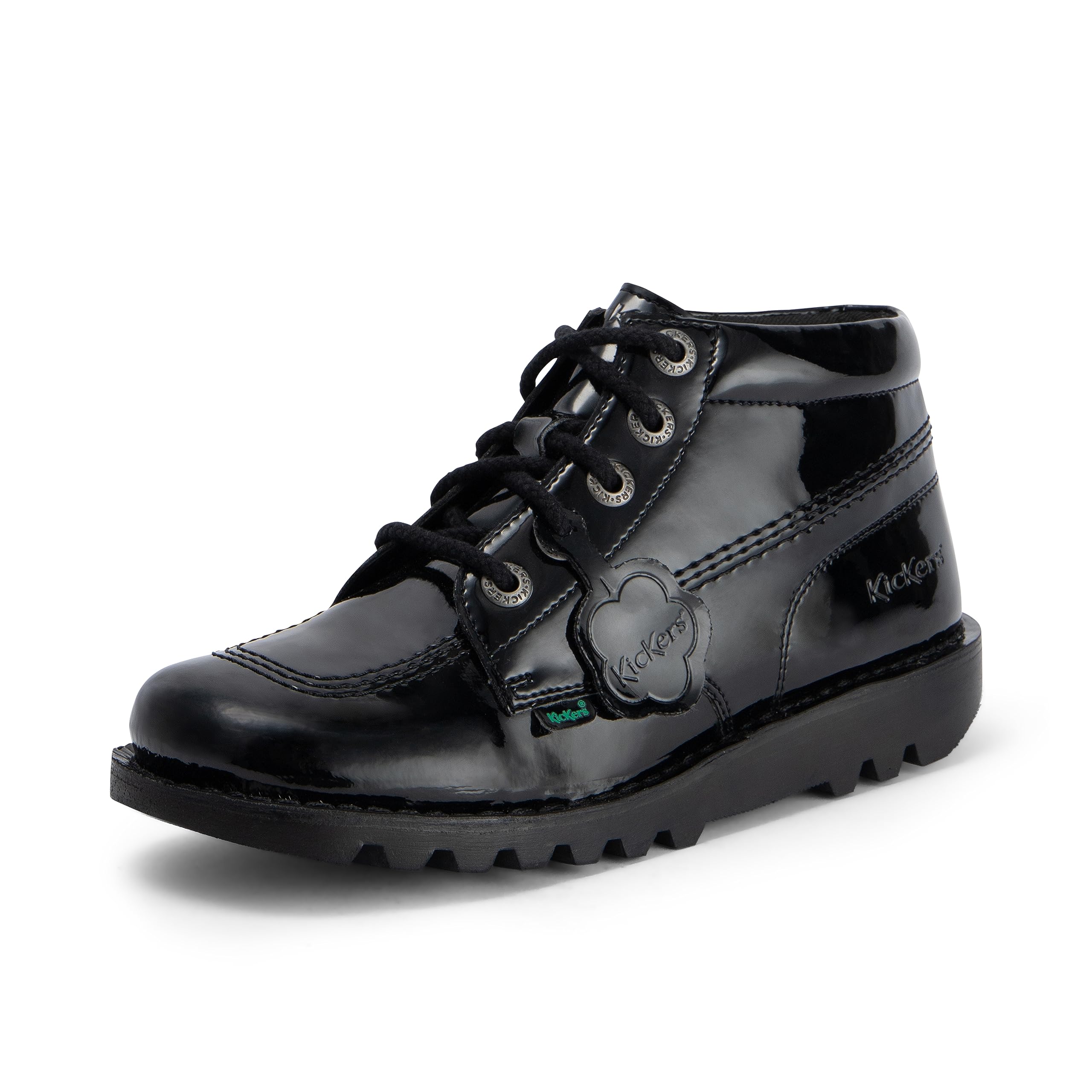 Kickers Women's Kick Hi Classic Ankle Boots | Extra Comfortable | Added Durability | Premium Quality, Vegan Black, 4 UK
