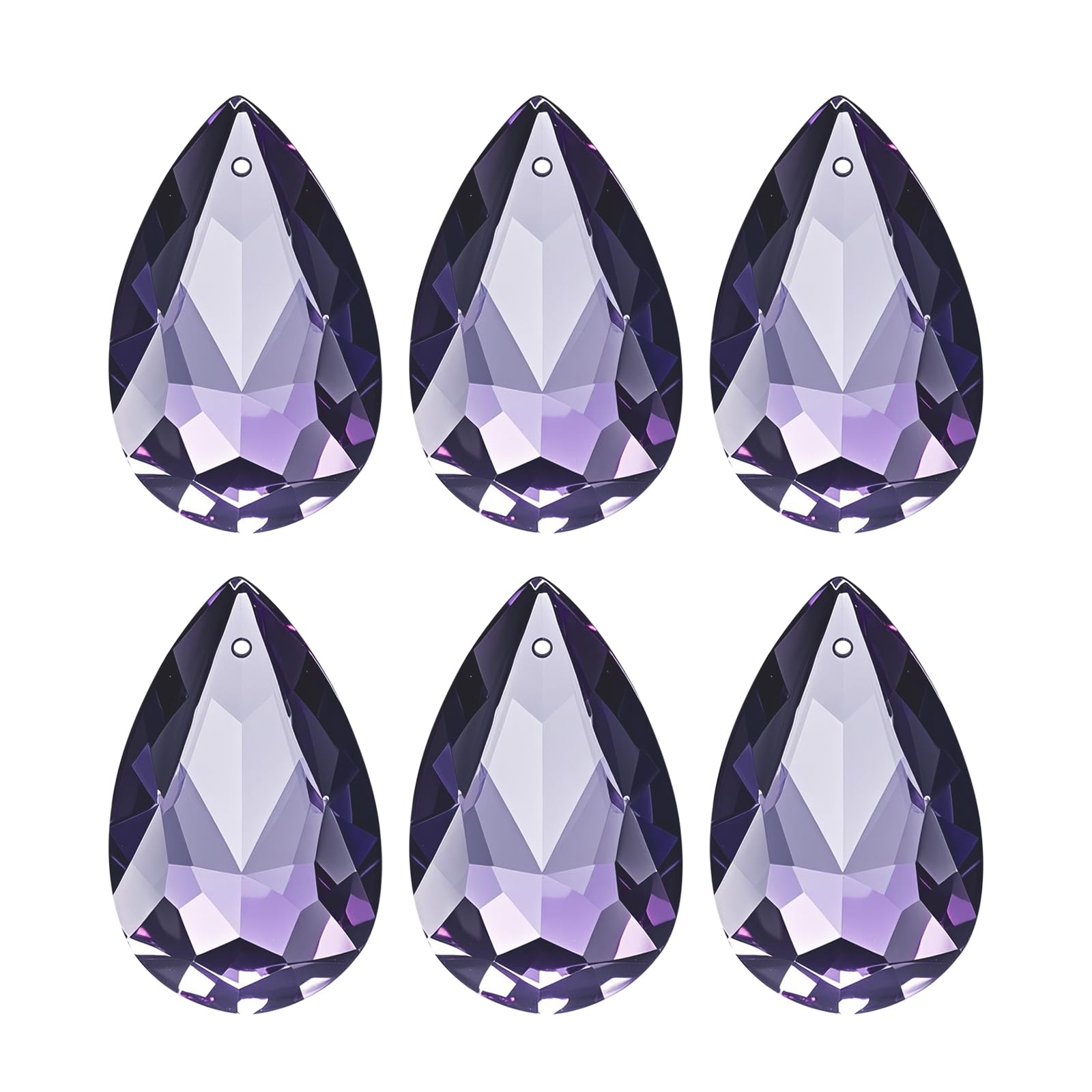 Pampilles en cristal K9 violet pour réparer un lustre et décoration