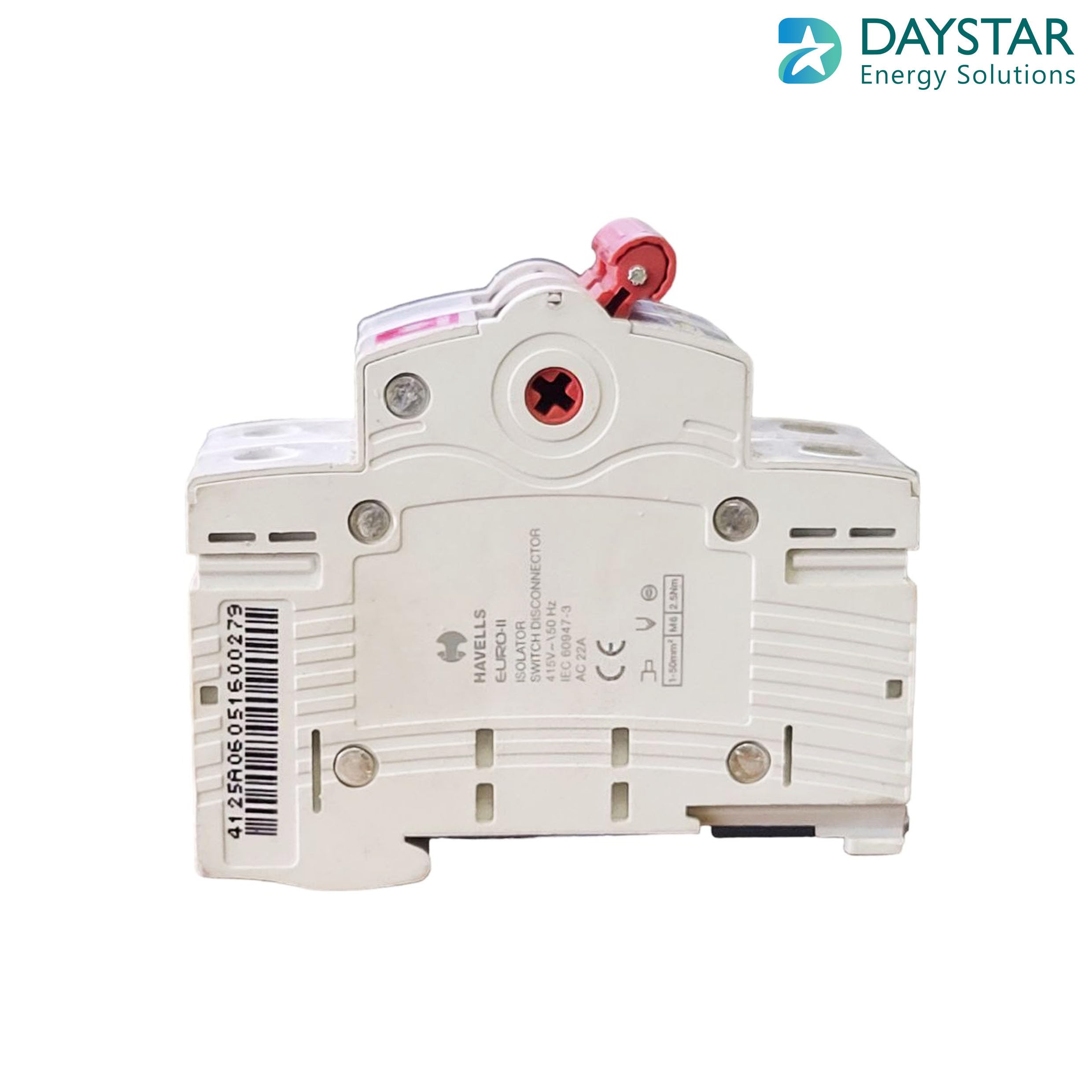 Havells DHMGIDPX063 PVC Plastic 63A DP Switch Disconnector Euro 2 (White)