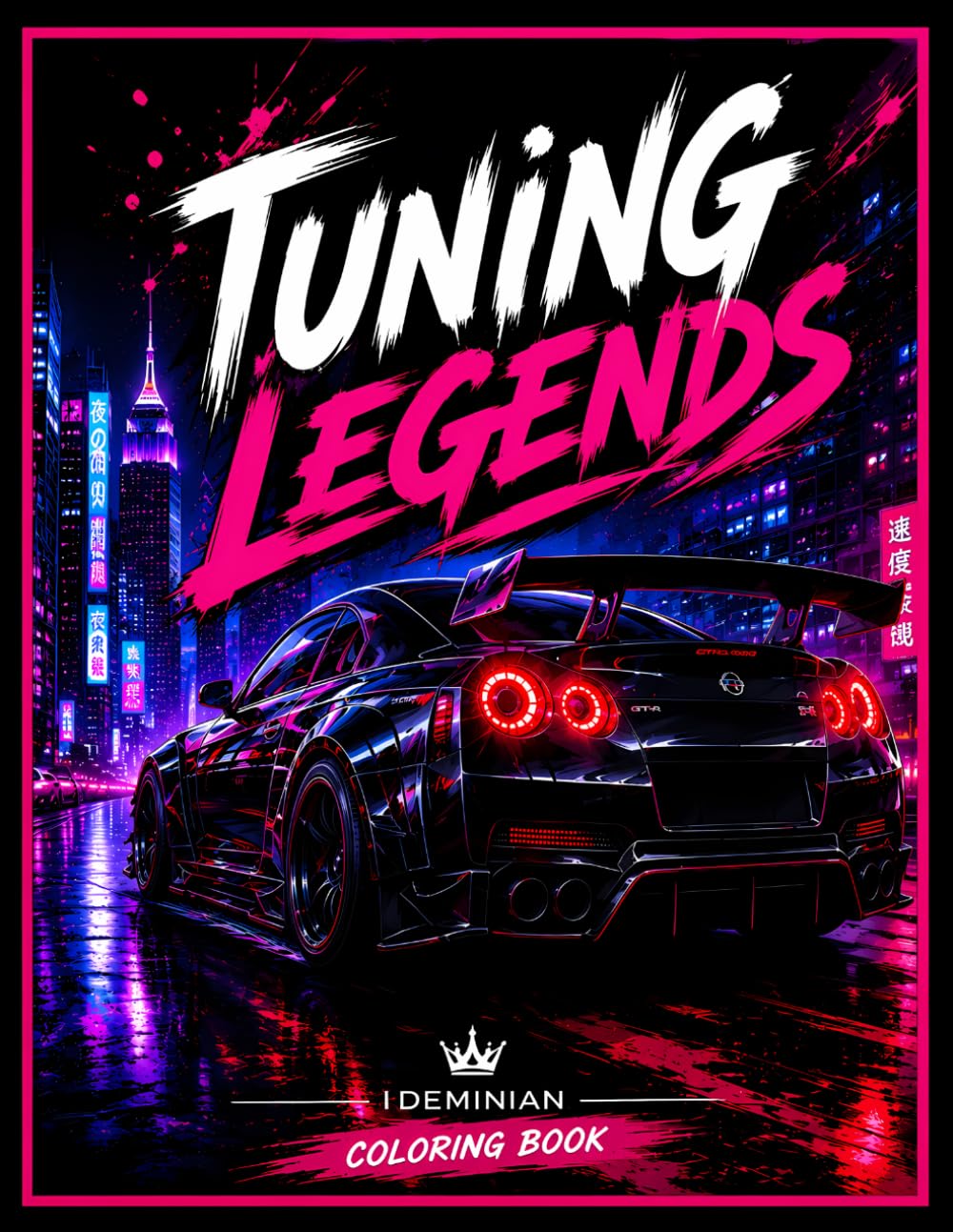 Tuning Legends: Libro para colorear para amantes de los coches: 50 coches icónicos, incluyendo deportivos, coches tuneados y leyendas de la carretera, con detalles y líneas claramente definidos.