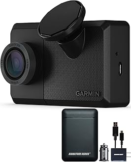Garmin Dash Cam Live, 24/7 Live View, Always-Connected Dash Cam with Signature Portable Power Bundle