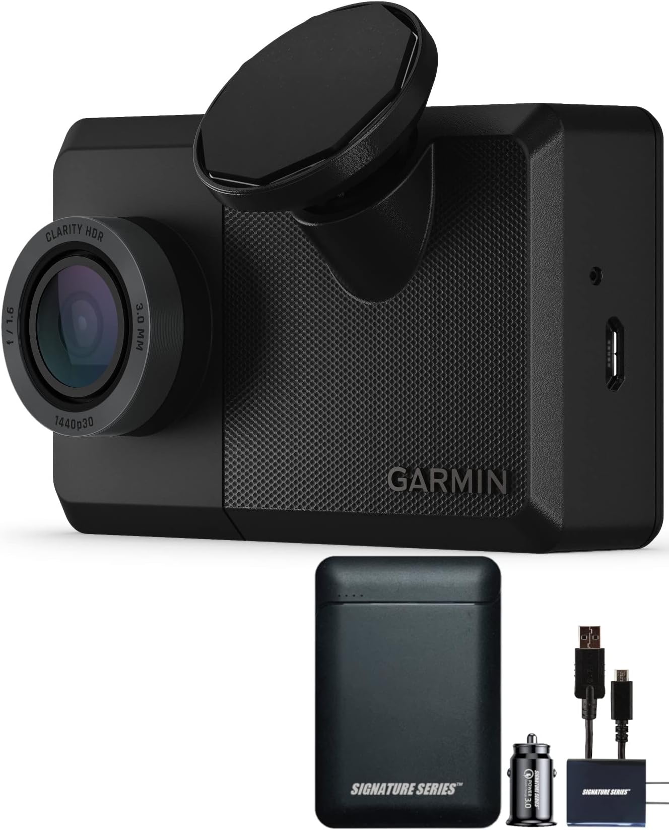 Garmin Dash Cam Live, 24/7 Live View, Always-Connected Dash Cam with Signature Portable Power Bundle