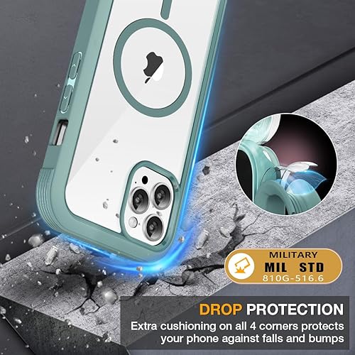 Miniatura 208 de Miracase Glass Series - Funda para iPhone 11 de 6.1 pulgadas, funda resistente de cuerpo completo mejorado con protector de pantalla de vidrio Negro