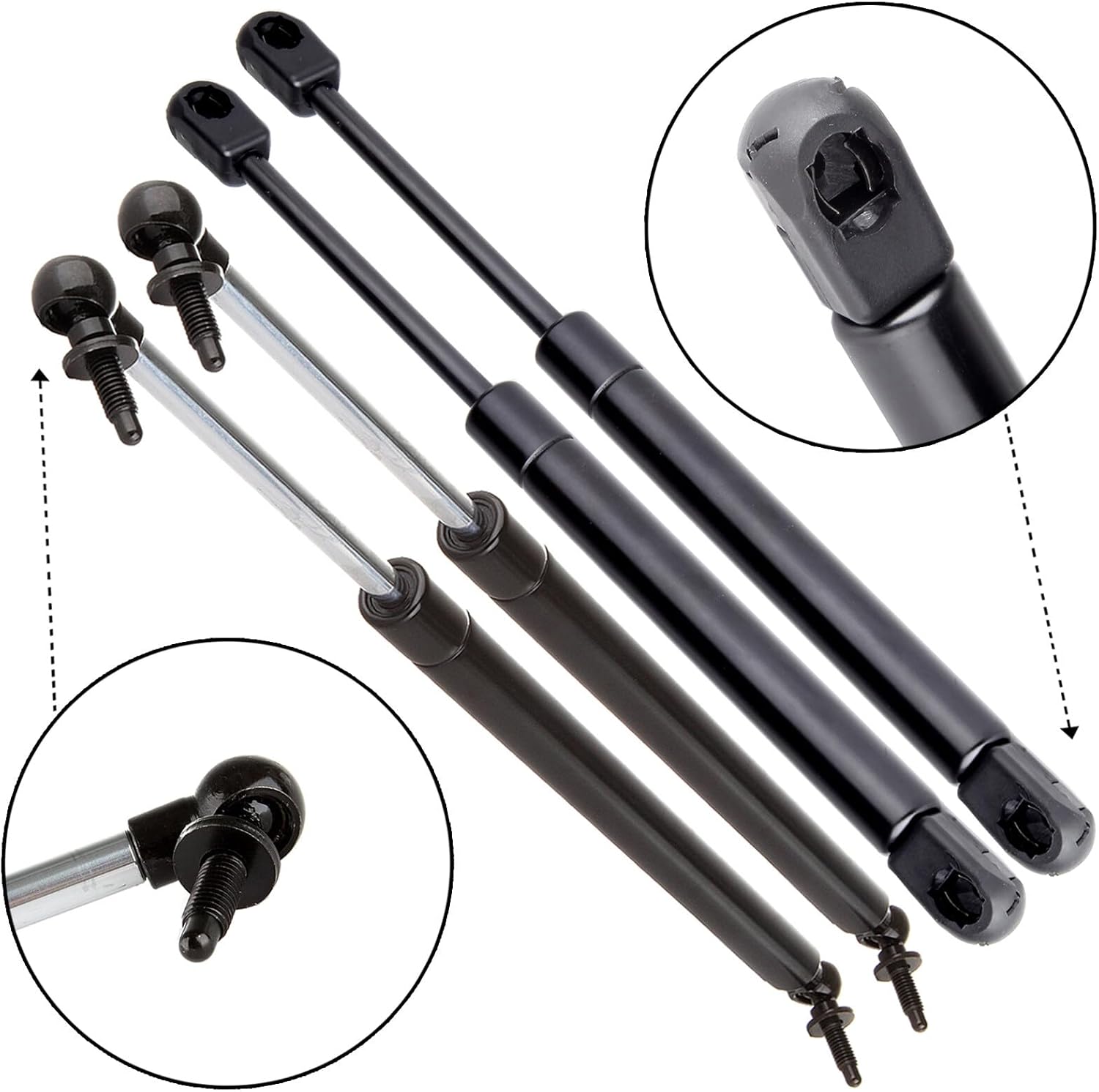 SCITOO 4048 Lift Supports Fit for Jeep Grand Cherokee 1999-2004 Front Rear Left & Right Liftgate+Hood Shock Struts 4pcs