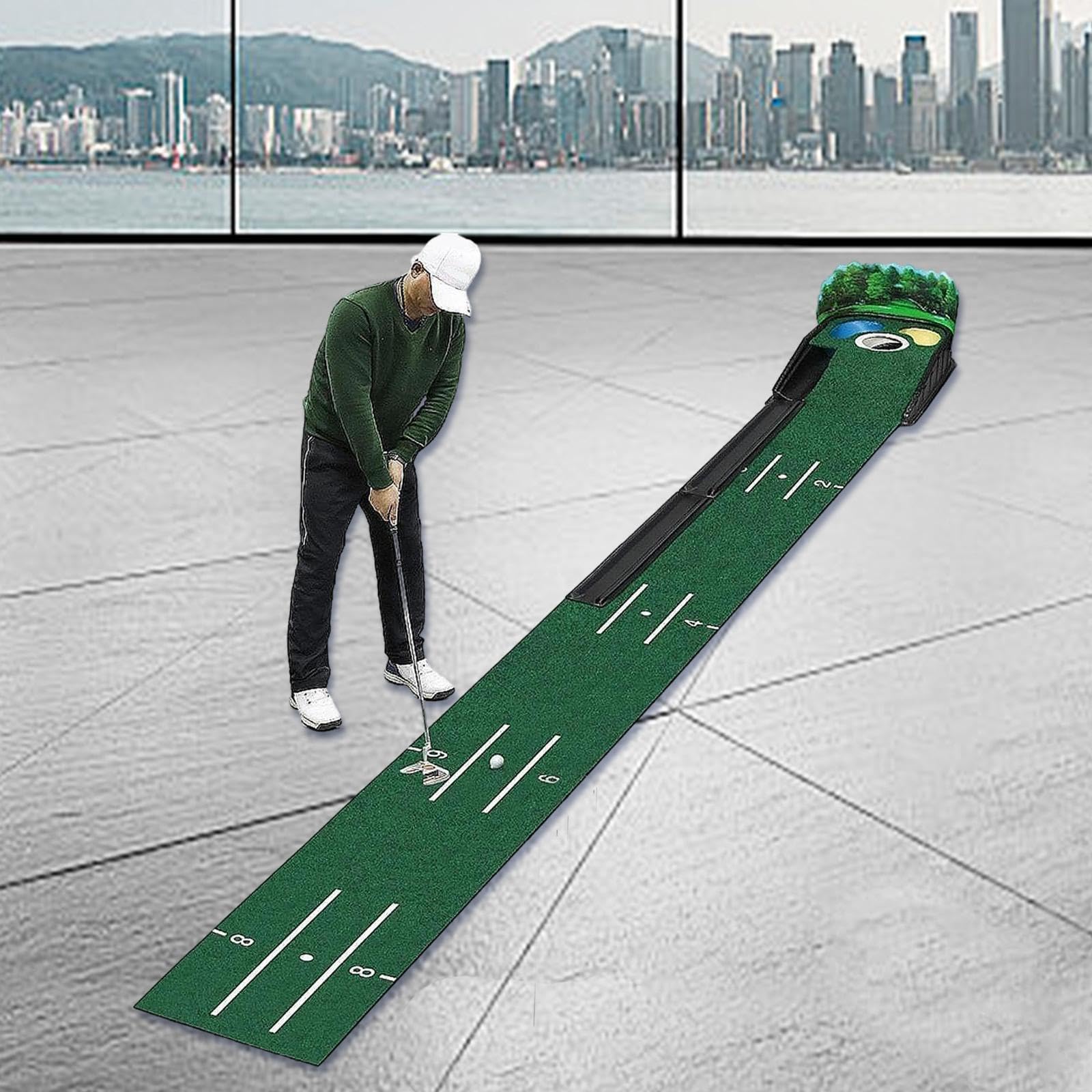 Tapis de Putting de Golf, entraîneur de Putter de Golf, Tapis de Putting de Golf, Tapis de Frappe de Golf améliorant Les compétences de Putting, Tapis
