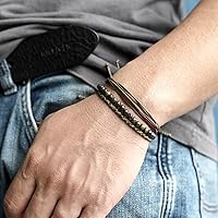 Vista 484 de Handmade Natural Stone Beaded Healing Bracelet Gift for Men Adjustable Rope String Bracelet