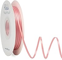 Vista 35 de Ribbli - Cinta de satén de 1/8 pulgadas x 100 yardas, cinta dorada fina de doble cara para uso en tarjetas de invitación de boda, envoltura