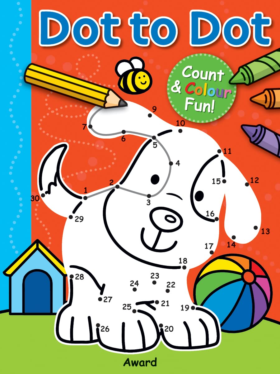 Dot to Dot Puppy and More: Counting & Colouring Fun!