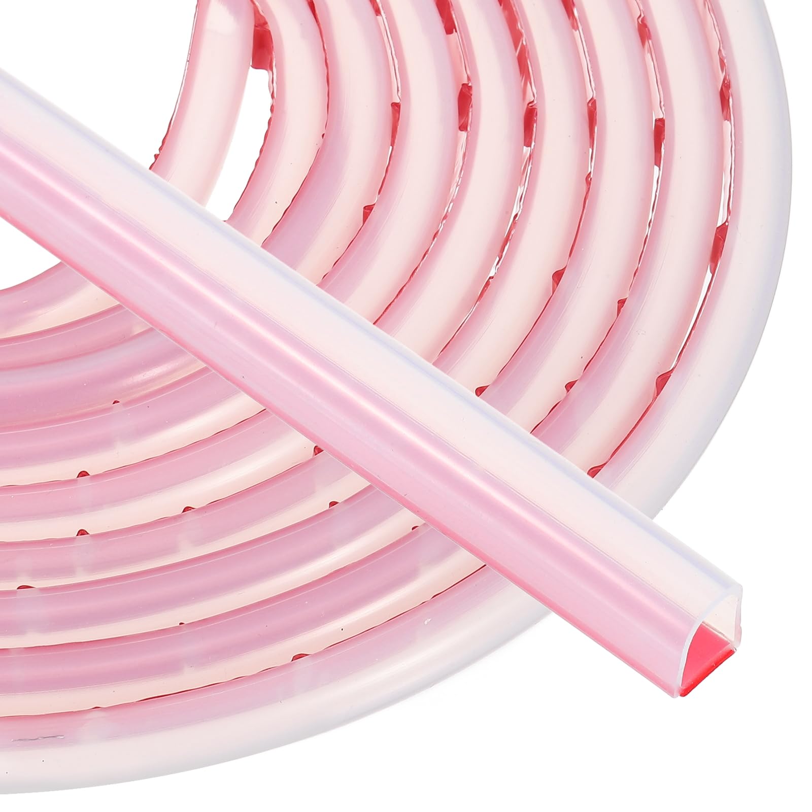 PATIKIL Silicone Weather Stripping 10mm W x 1mm t x 10mm H, 13.1FT/4M Self Adhesive D Shape Weather Stripping Door Seal Strip for Door Frame Window Sealing Large Gap