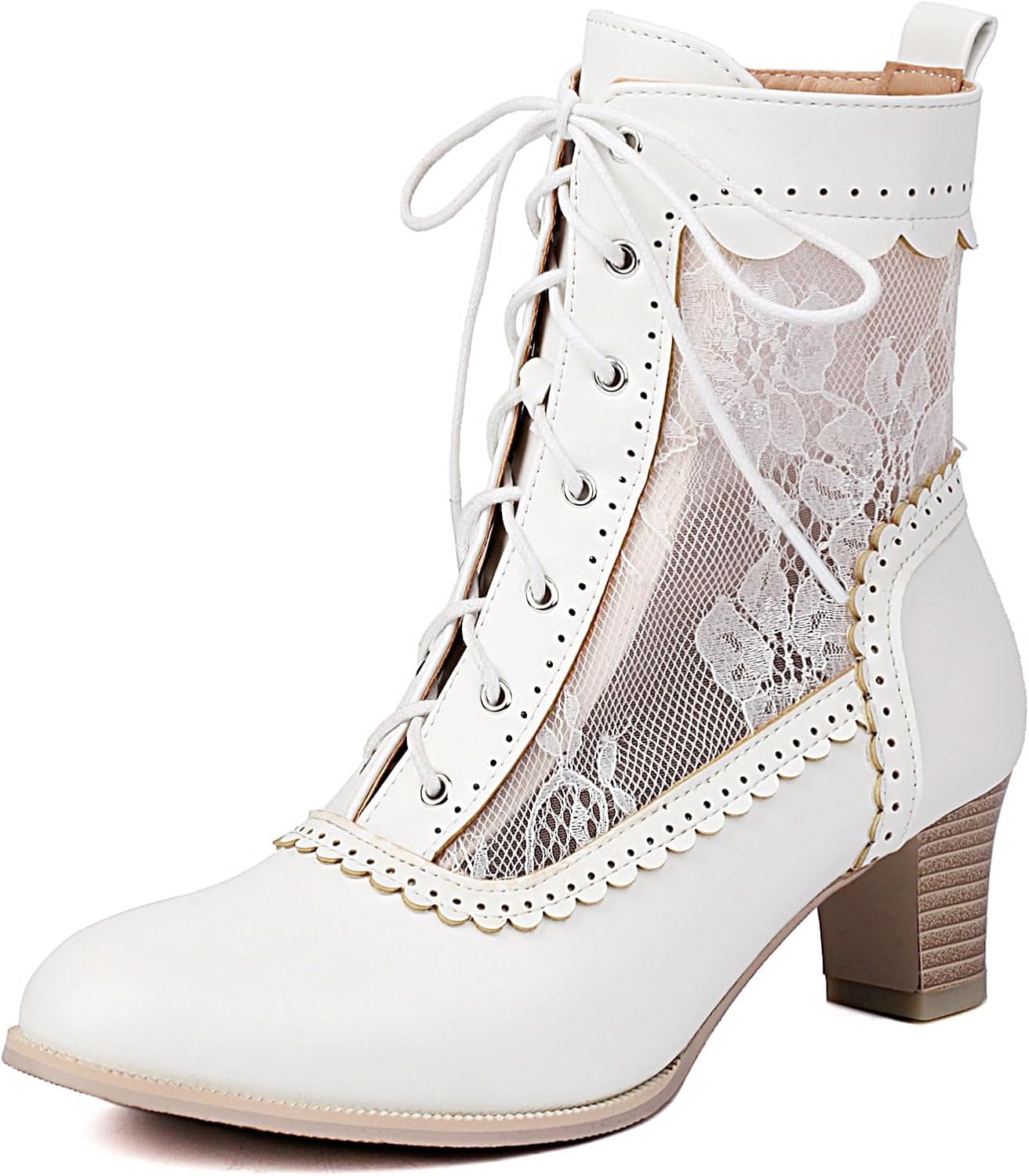 Uniquelly Women Vintage Victorian Boots - Kitten Heel Comfort