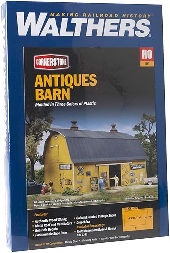 Miniatura 5 de Walthers Cornerstone Antiques Barn 933-3339 HO Scale Model Railroad - Kit de estructura