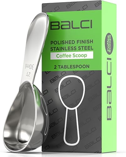 BALCI - Cuchara de café de acero inoxidable (cuchara de 2 cucharadas) Cuchara medidora exacta para café, té, azúcar, harina y más