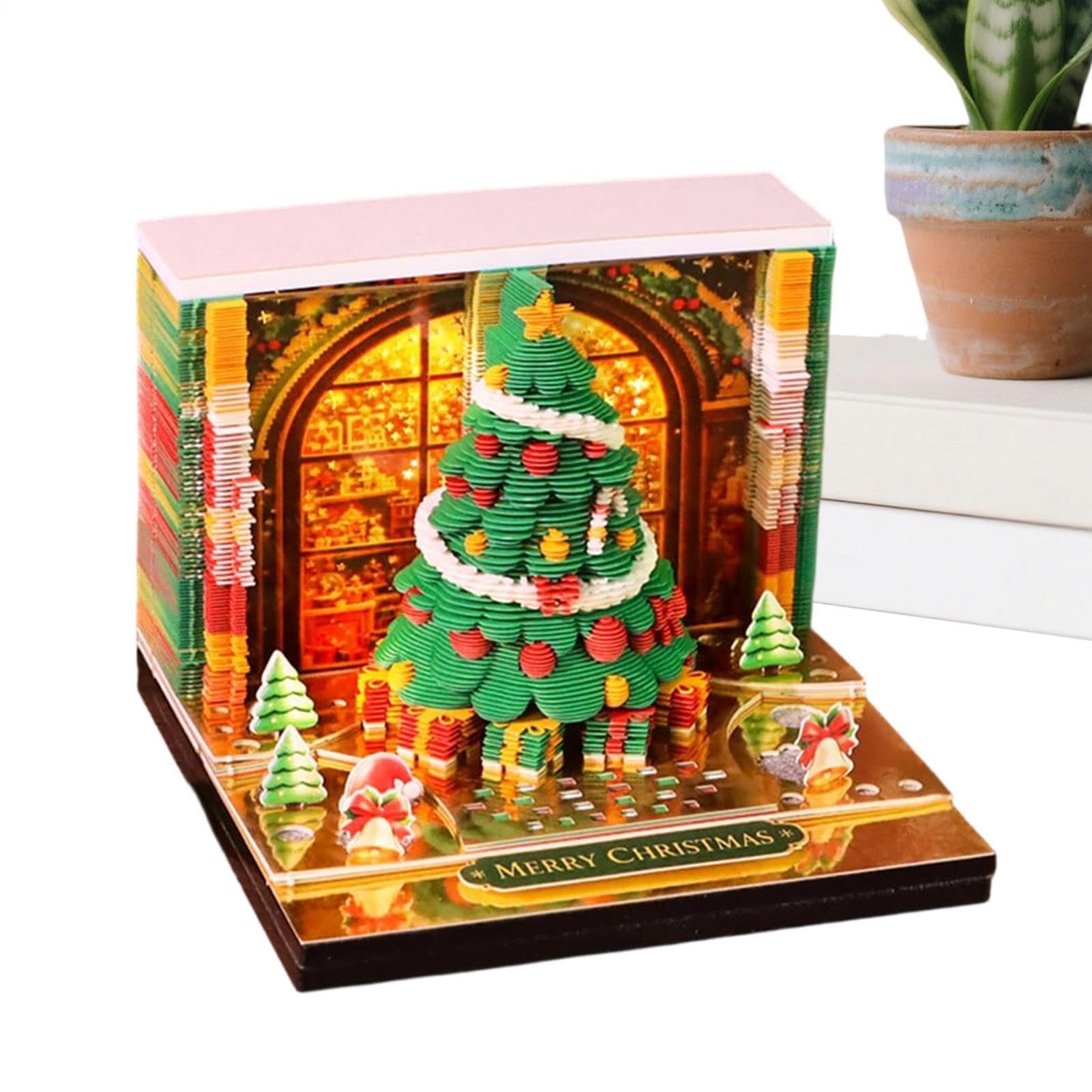 Bloc-mémo 3D Carnet Détachable Drôle Sapin De Noël Esthétique