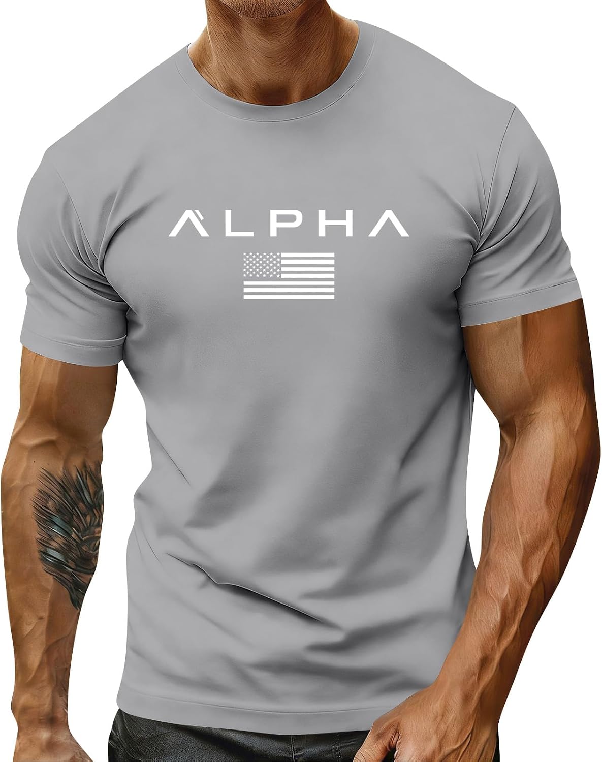 Mens Crew Neck T Shirts Wrinkle Free Casual Vacation Beach Summer Tops Fishing Business