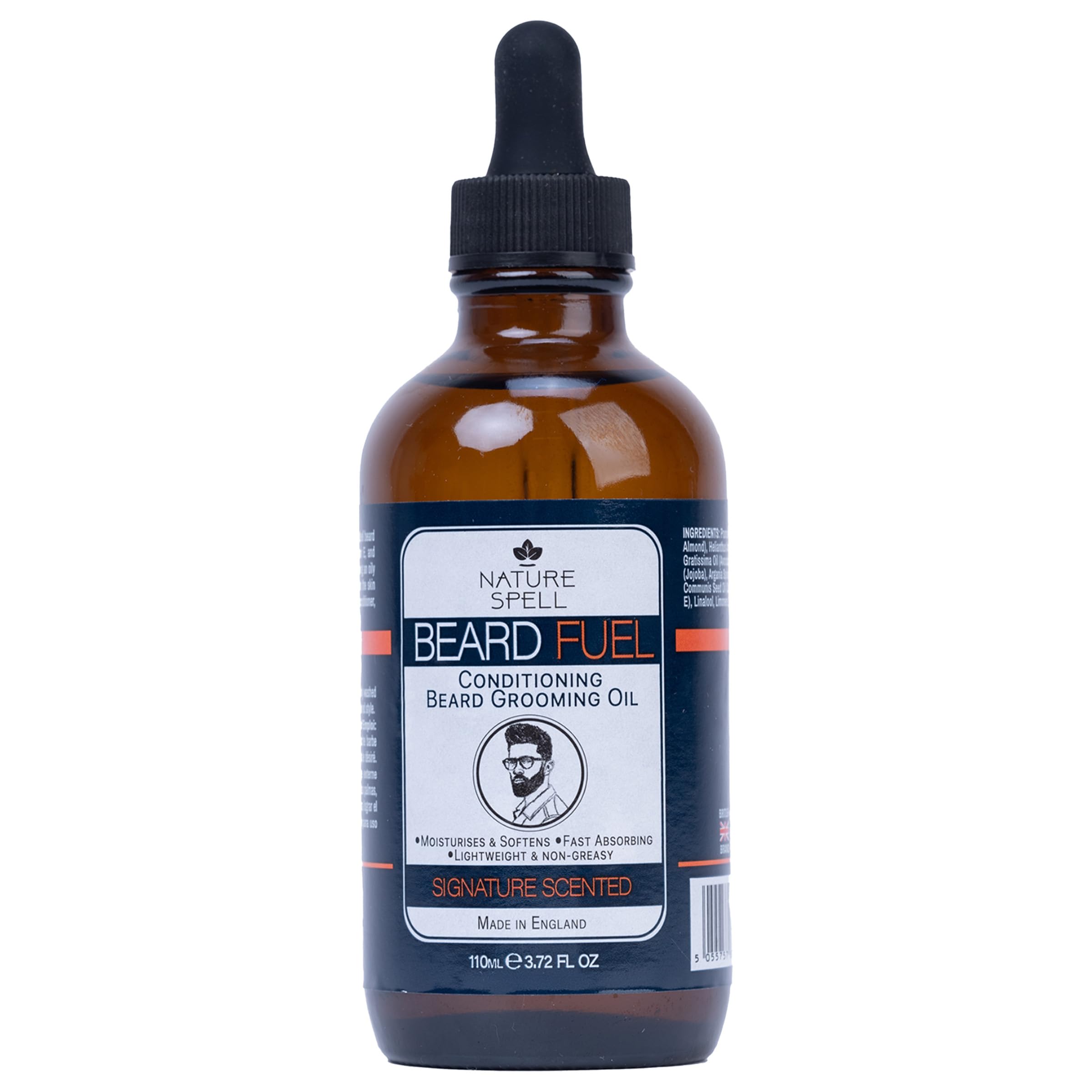 Nature Spell Beard Growth Oil for Men, Promotes Thicker, Fuller Facial Hair, With Argan, Jojoba & Castor Oils, Vegan, 110ml