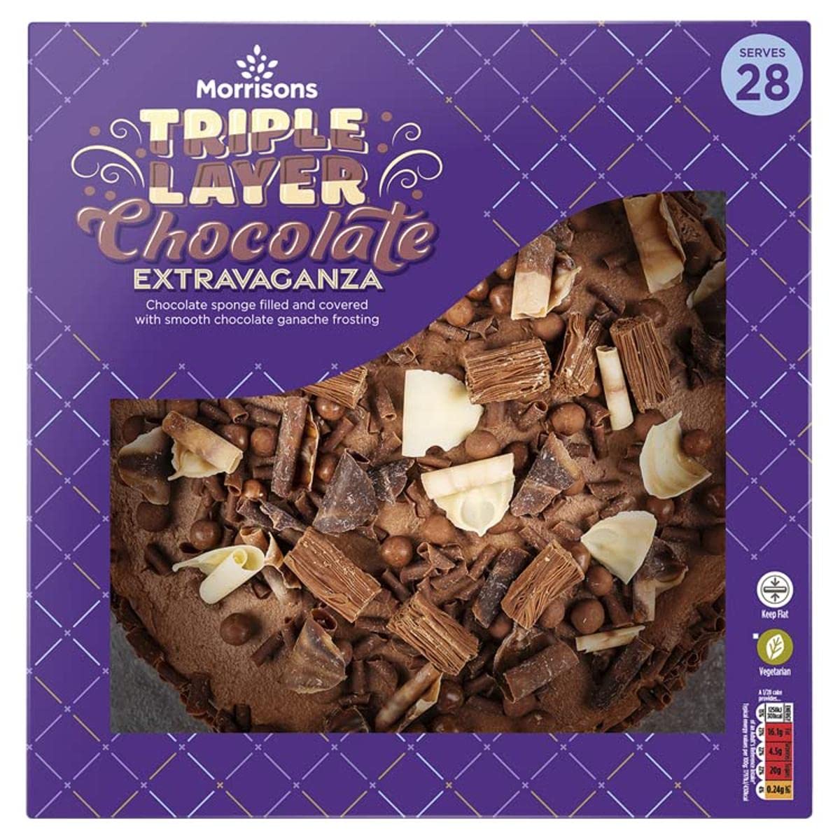 Chocolate Cake Tin Liners Asda Morrisons Chocolate Triple Layer