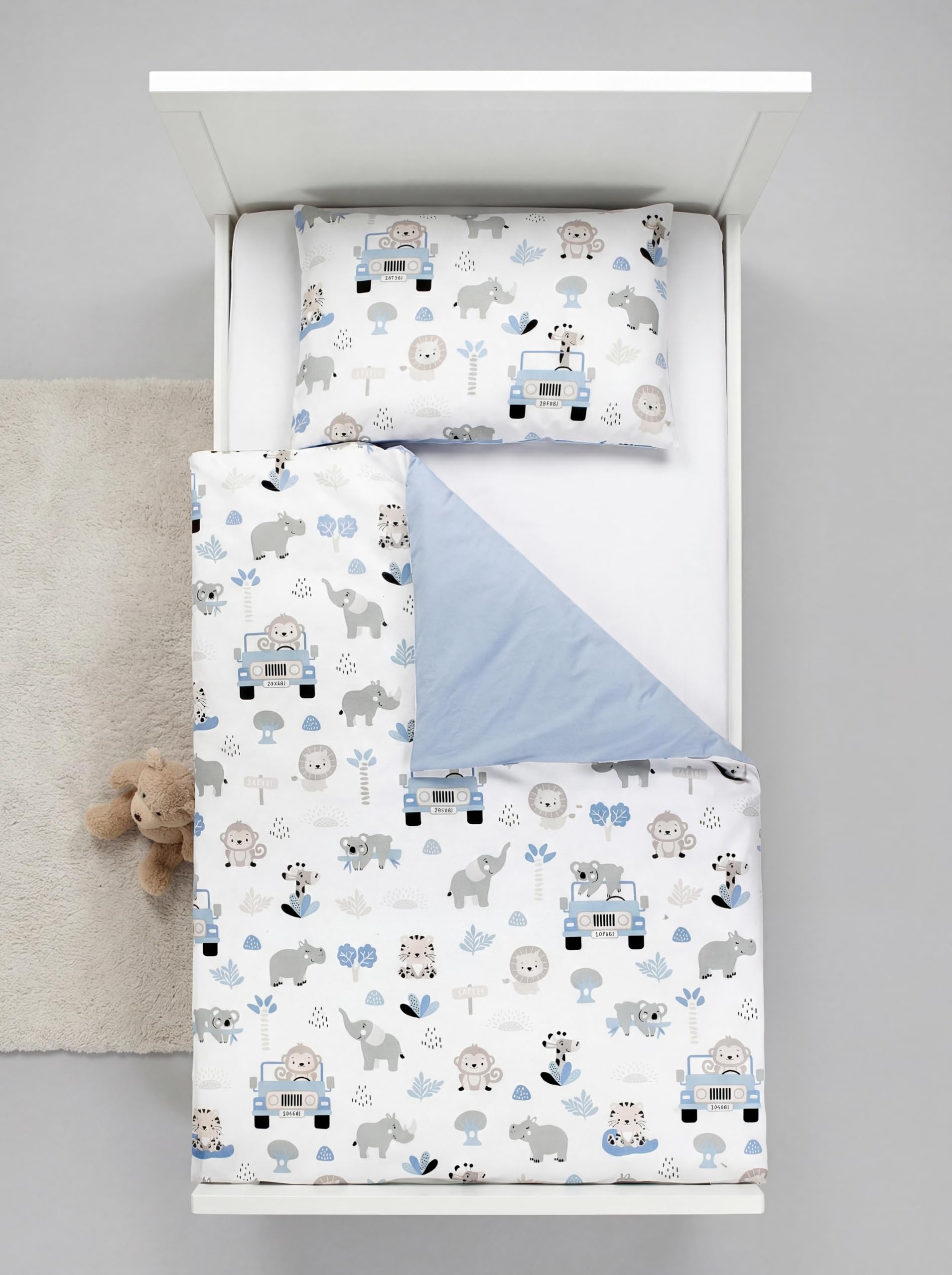 TupTam Juego de Ropa de Cama para Niños, de 2 Piezas., Conejo/Rosa/Lunares, 120x90 cm — view 158
