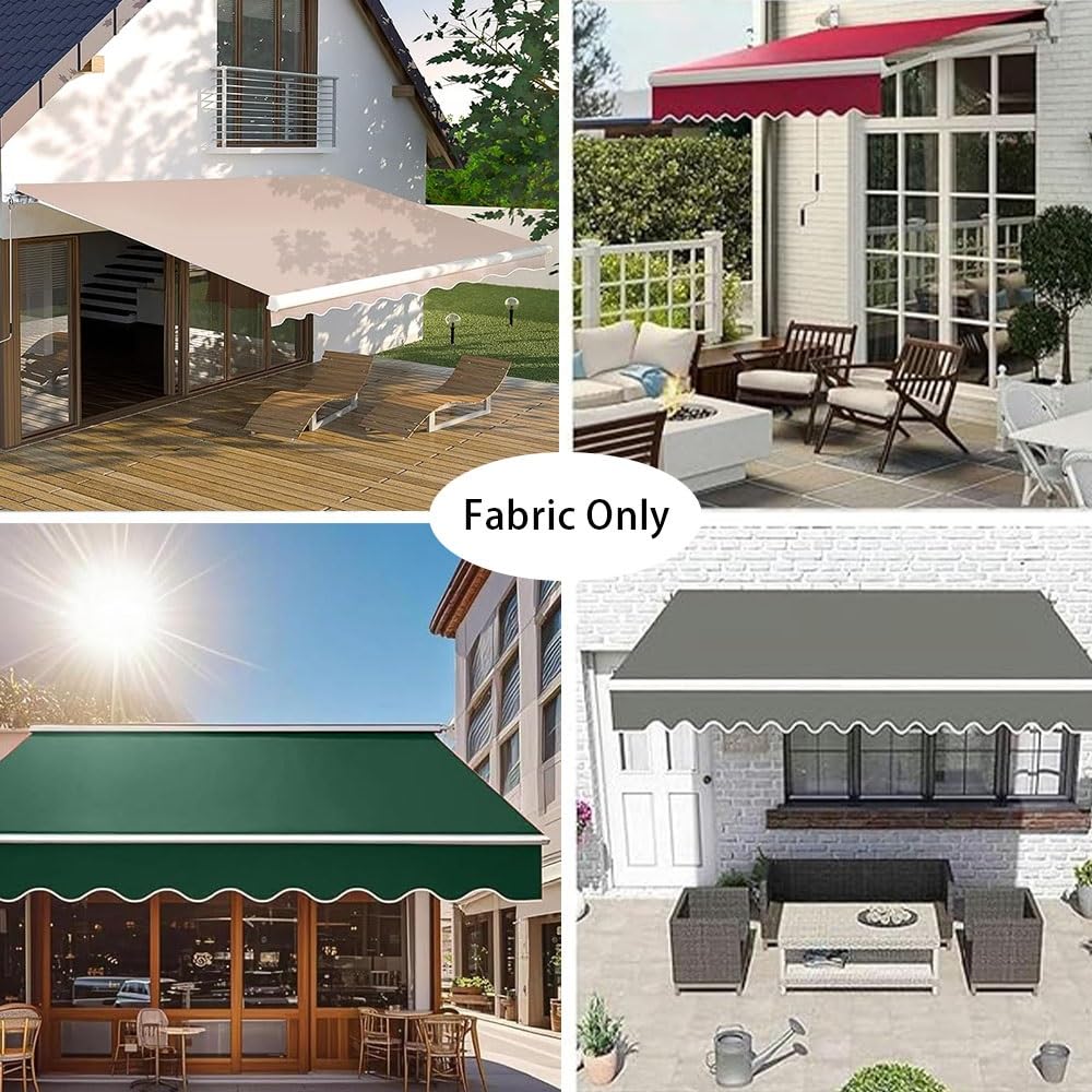 Tessuto di ricambio retrattile da 4 x 2,4 m, per patio, veranda, porta, finestra, riparo dal sole, telo per esterni (3 x 2 m)