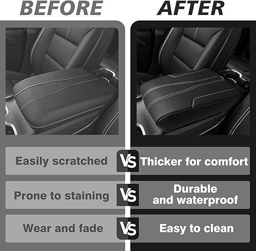 Miniatura 719 de Muslogy Funda de consola central compatible con Honda Pilot 2023 2024 2025, 2024 2025 2026 Ridgeline/Passport Accesorios para apoyabrazos, tapa