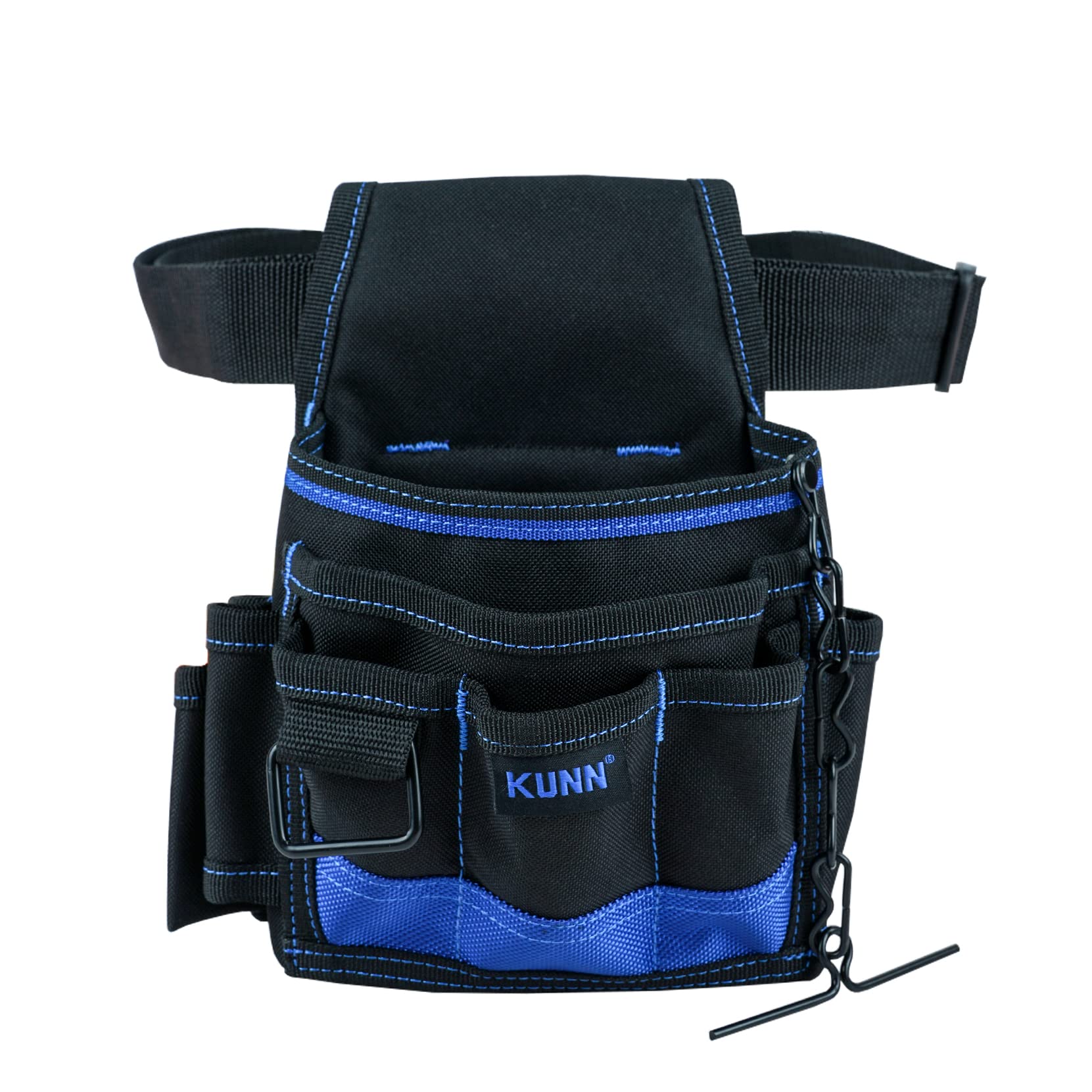 KUNN Electrician Tool Pouch - Durable Small Basic Maintenance Tool Pouch Belt with Belt Clip
