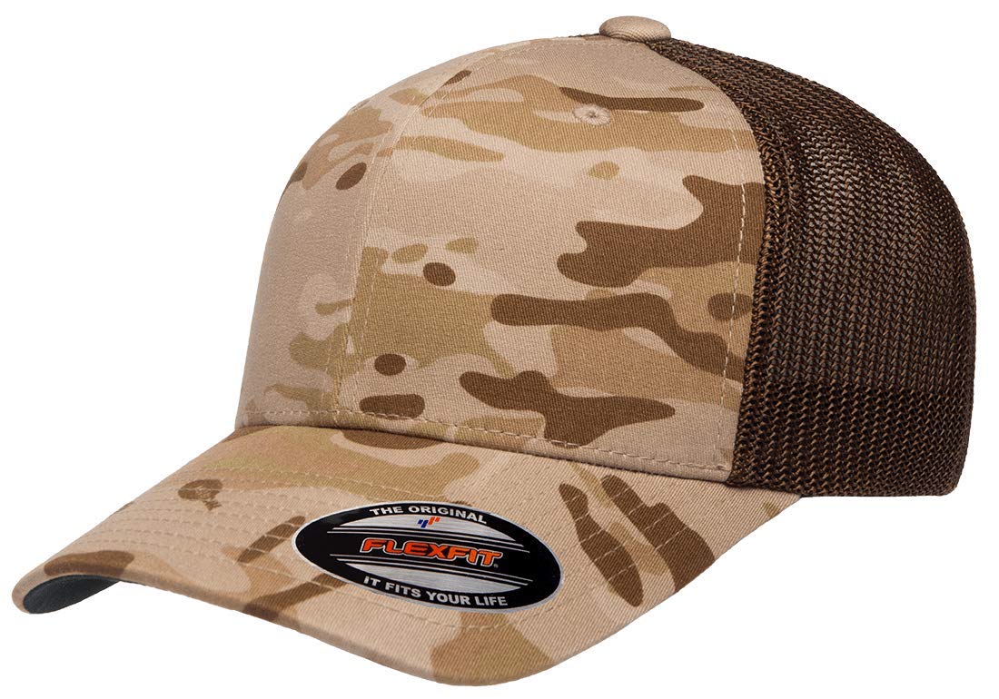 Flexfit Trucker Cap, Multicam Arid/Brown, One Size