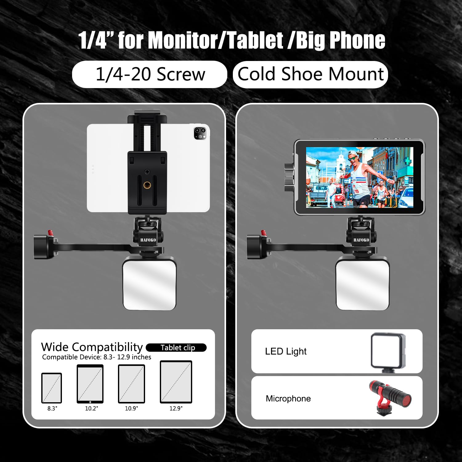 RS4 Telefono Titolare RS3 Monitor Monta Estensione Maniglia w Compressa Monta Telefono Adattatore Compatibile per DJI RS4/RS4 PRO/Ronin S3/RS3 PRO/RS3 Mini/Ronin RS2/RSC2 Gimbal Stabilizzatore