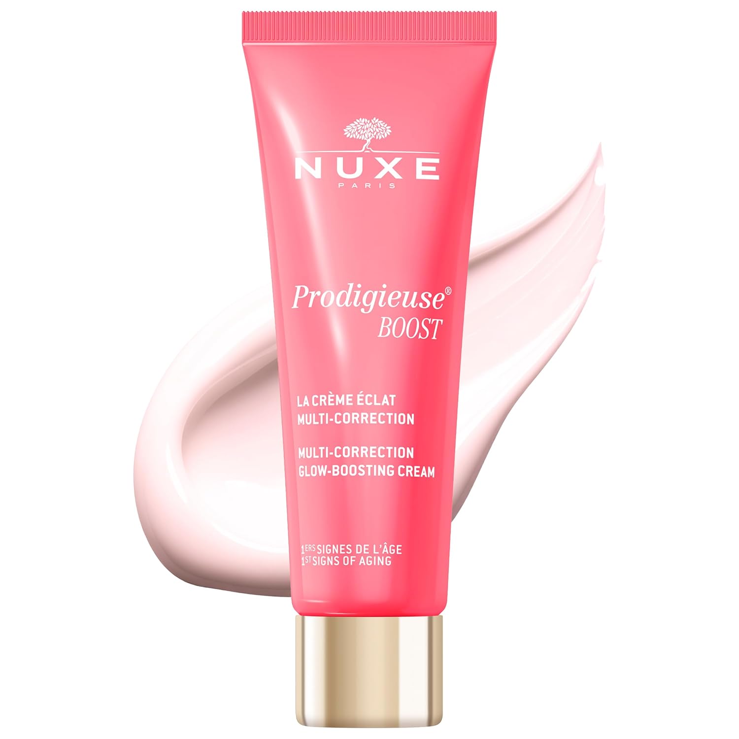 Nuxe Prodigieuse Boost Multi-Correction Glow-Boosting Cream with Hyaluronic Acid, Reduces Signs of Aging, 1.35 Fl Oz