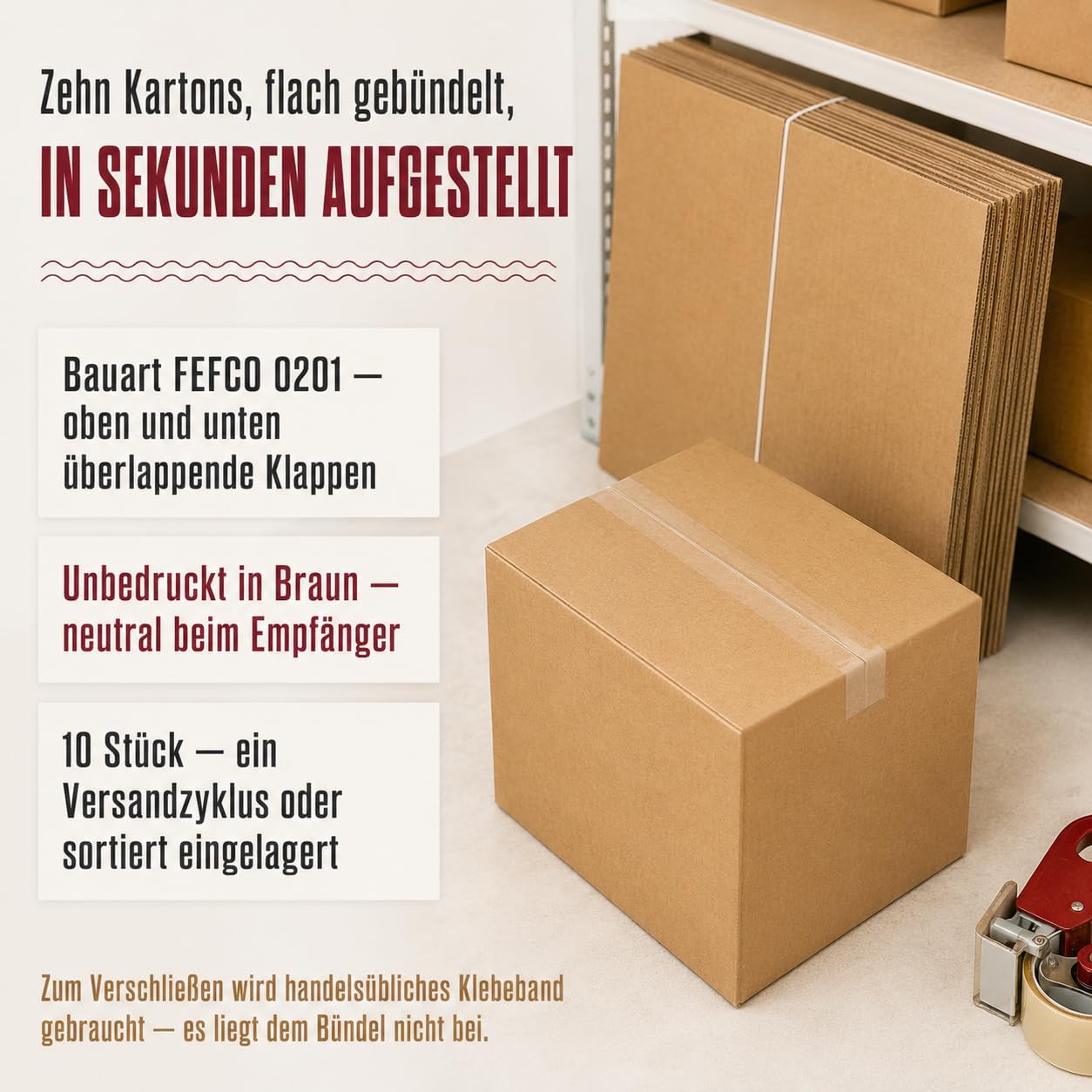 GiDeli Scatole Cartone per Spedizioni 30x25x30 cm - Doppia Onda, 20 Pezzi