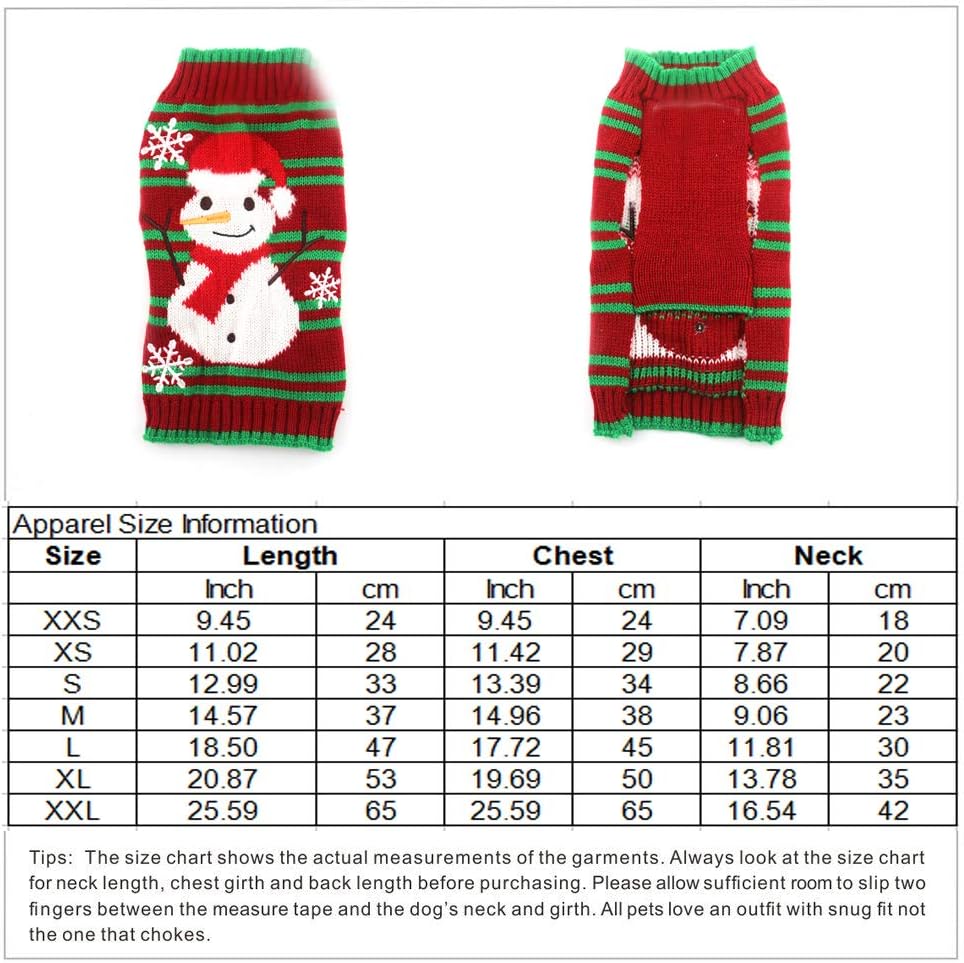 PETCARE Christmas Pet Dog Sweater Holiday Classic ugly Apparel Jumper For Small Medium Dogs,Cartoon Winter Warm Puppy Cat Dog Clothes Knitwear - Image 3